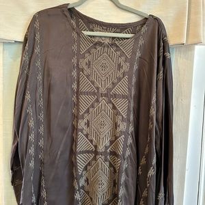 Johnny Was brown on brown blouse